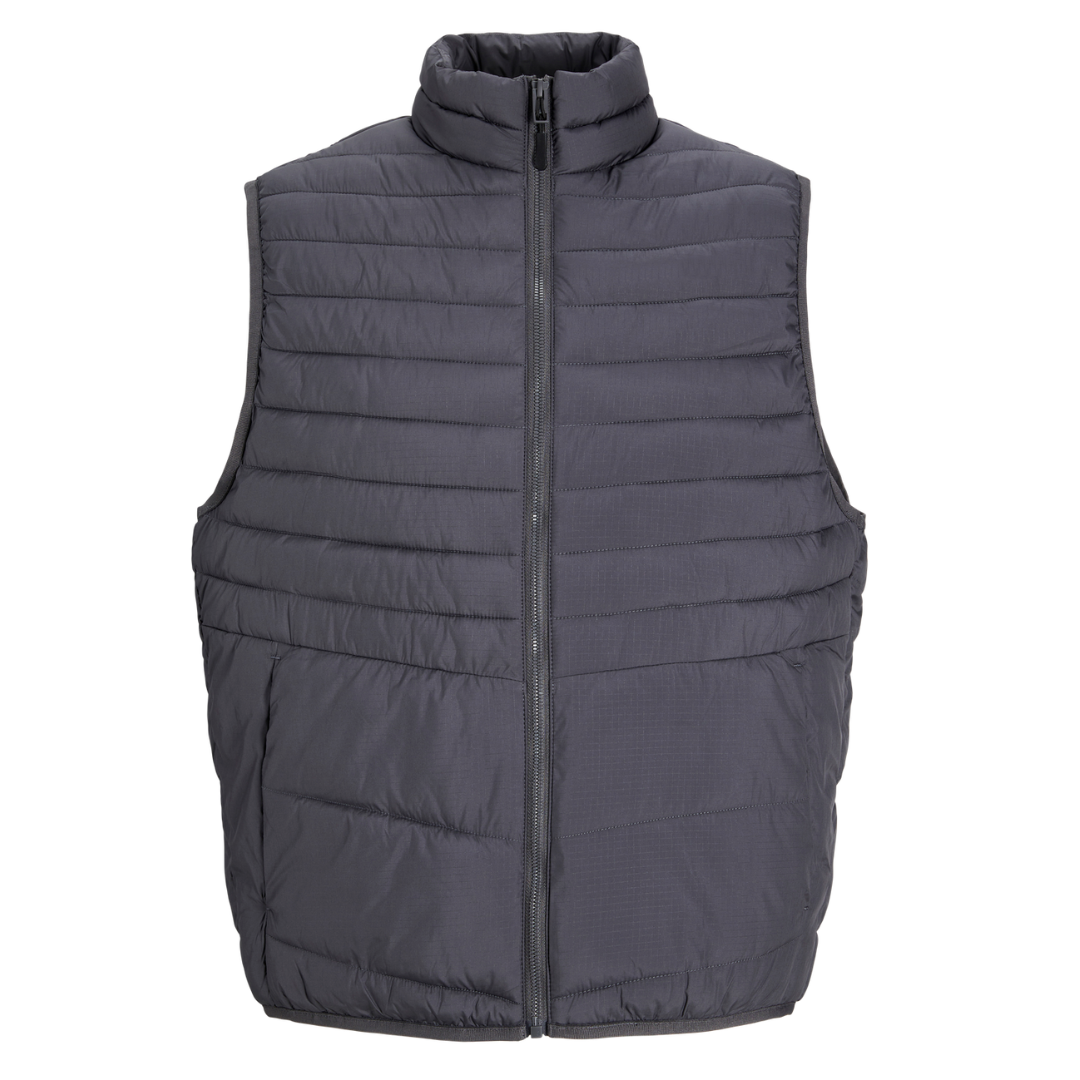 J&J Sivi Muški Prsluk JJESTATE PACKABLE BW COLLAR NOOS